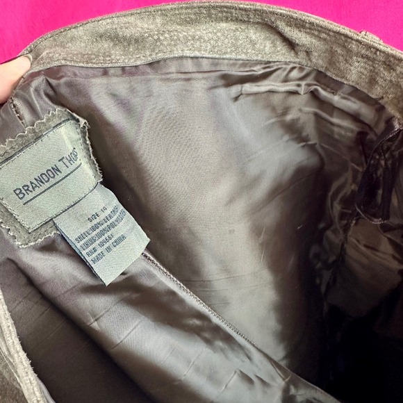 Vintage Suede Leather Pants Embroidered Appliqué Women's 14 Y2K Boho Western - Picture 8 of 17